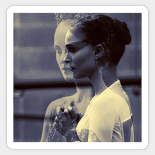 Natalie Portman in Black Swan Sticker Sticker by 3ET3